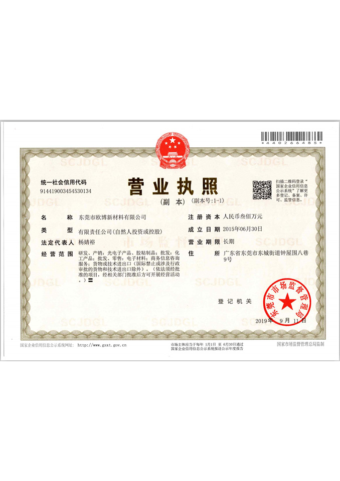 企业法人营业执照